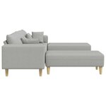 Sofa en tissu avec coussin 3 Pièces Gris nuage 208 cm tissu