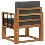 vidaXL Canapé d’extérieur Bois d'acacia massif et polyester Naturel