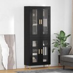 vidaXL Haut Armoire Chêne noir 69 5 x 34 x 180 cm Bois d'ingénierie