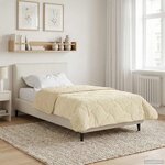 vidaXL Duvet d'été simple Matelassé Crème 135 x 220 cm