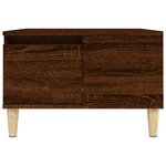 vidaXL Table basse chêne marron 55x55x36 5 cm bois d'ingénierie