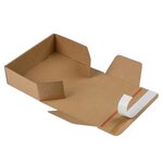 Boîte pliante d'envoi postal kraft en micro-cannelé avec bande d'arrachage 18.3 x 11.6 x 6.4 cm