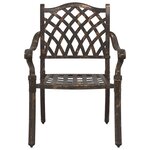 Fauteuils de jardin vidaXL 2 Pièces en aluminium bronze