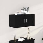vidaXL Armoire murale chêne noir 80x39x40 cm bois d'ingénierie