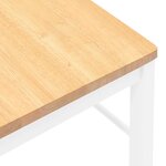 vidaXL Chaises à manger 2 Pièces blanc bois massif caoutchouc