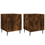 vidaXL Tables de chevet 2 Pièces chêne fumé 40x40x50 cm bois d'ingénierie