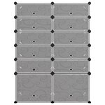 vidaXL Étagère à chaussures Noir 94x37x125 cm PP