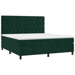 vidaXL Sommier à lattes de lit et matelas Vert foncé 160x200cm Velours