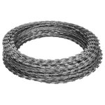 vidaXL Fils barbelés hélicoïdaux rouleaux 2 Pièces acier galvanisé 60 m