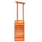 vidaXL Table de bar d'extérieur avec toit marron bois massif
