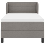 vidaXL Lit boxspring avec matelas avec matelas Taupe 90 x 190 cm tissu