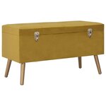 vidaXL Tabourets de rangement lot de 3 Jaune moutarde Velours