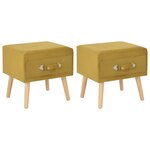 vidaXL Tables de chevet 2 Pièces Moutarde 40x35x40 cm Velours