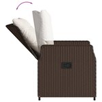 vidaXL Ensemble à manger de jardin et coussins 7 Pièces marron rotin