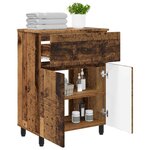 vidaXL Unité de vanité de salle de bain Bois ancien 60 x 35 x 80 cm