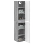 vidaXL Cabinet de Salle de Bain Mural Sonoma gris 33 x 34 5 x 160 cm