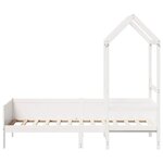 vidaXL Lit de jour avec toit blanc 90x190 cm bois de pin massif