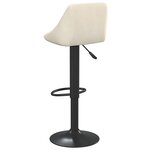vidaXL Tabouret de bar Crème Velours
