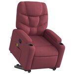 vidaXL Fauteuil inclinable de massage Rouge bordeaux Tissu