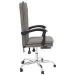 vidaXL Fauteuil inclinable de bureau Taupe Tissu