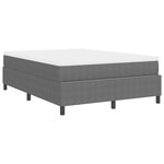 vidaXL Lit Box Spring avec Matelas Gris Clair 160x200 cm Tissu Velours