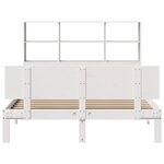 vidaXL Lit bibliothèque sans matelas blanc 120x200 cm bois pin massif