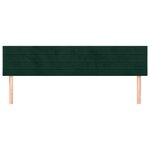 vidaXL Têtes de lit 2 Pièces Vert foncé 90x5x78/88 cm Velours