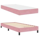 vidaXL Lit à ressorts avec matelas Rose 80 x 200 cm tissu
