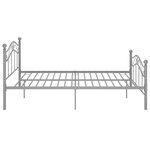 vidaXL Cadre de lit sans matelas gris métal 120x200 cm