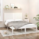 vidaXL Cadre de lit sans matelas blanc 160x200 cm bois massif