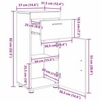 vidaXL Cabinet de salle de bain TULUM Blanc brillant 37 x 31.5 x 82 cm