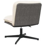 vidaXL Chaise pivotante de bureau crème bouclé comme de la laine tissu