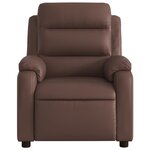 vidaXL Fauteuil inclinable Marron Similicuir
