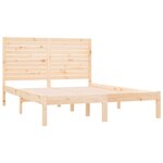 vidaXL Cadre de lit Bois massif 120x200 cm