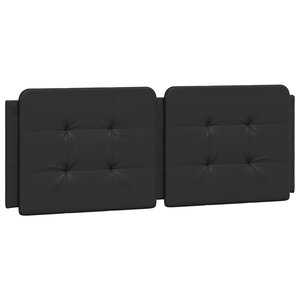 vidaXL Coussin de tête de lit Zadar noir 137 cm similicuir