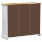 vidaXL Cabinet à chaussures Corona Blanc 99 x 32 x 85 cm Pin massif