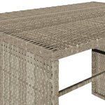 vidaXL Ensemble à manger de jardin 3Pièces coussins gris clair poly rotin