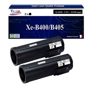 T3AZUR -2x Toners compatibles avec Xerox VersaLink B400 B405 (106R03584/106R03582/106R03580) - Noir