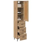vidaXL Haut Armoire avec tiroir Chêne artisanal 34 5 x 34 x 180 cm