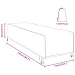 vidaXL Housse pour mobilier d'extérieur 210 x 74 x 40 cm