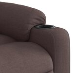 vidaXL Fauteuil de massage inclinable Marron foncé Tissu
