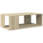vidaXL Table basse chêne sonoma 89 5x48x30 cm bois d'ingénierie