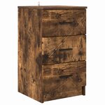vidaXL Cabinet de chevet Chêne fumé 38 x 38 x 66 cm Bois d'ingénierie