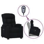 vidaXL Fauteuil Noir Tissu