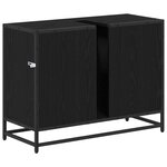 vidaXL Meuble de Lavabo de Salle de Bain Chêne noir 80 x 33 x 60 cm