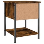 vidaXL Tables de chevet 2Pièces chêne fumé 34x35 5x45cm bois d’ingénierie