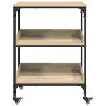 vidaXL Chariot de cuisine Chêne Sonoma 60 x 41 x 80 5 cm
