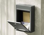 Boîte aux lettres murale verrouillable  anthracite pour courrier  215 x 90 x 320 mm