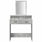 vidaXL Coiffeuse Gris béton 79 x 41 x 140 cm Bois d'ingénierie