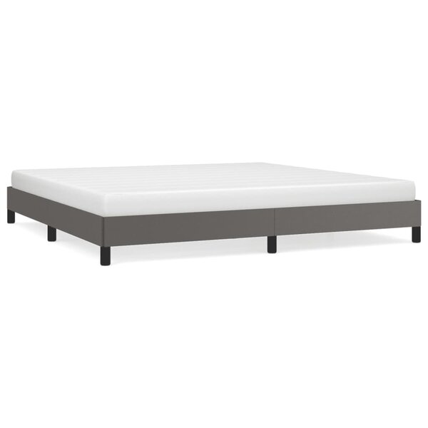 vidaXL Cadre de lit sans matelas gris 200x200 cm similicuir